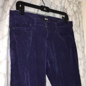 BDG Indigo Corduroy Mid Rise Cigarette Ankle Pants